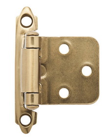 Brainerd Pair of Champagne Gold Variable Overlay Self Closing Hinges