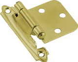 D. Lawless Hardware Single Variable Overlay Hinge Bright Brass Self Closing with Screws