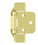 Liberty Hardware Pair 1/2" Overlay - Partial Wraparound Hinge - Brass LQ-H01915C-BP-O
