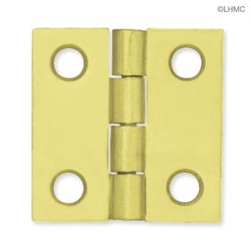 Liberty Hardware Pair of Butt Hinges Brass Plated 1" X 1" Square H0425-AG-PB-U