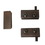 Liberty Hardware PACK OF 3 SETS Pivot Glass Door Hinges & Strike Plate - Oil Rubbed Bronze (Pair)  LQ-H17255-BVB-C