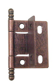 Liberty Hardware Wrap-Around Single Hinge Full Inset For 1/2" Doors Antique Copper  2"