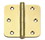 Brainerd 3-1/2" Polished Brass 5/8" Radius Door Hinge - Retail Carded