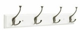 Liberty Hardware Franklin Brass 26.51-in White Rail with 4 Garment Tri-Hooks LCLDFT4-WSE-L1