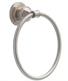 Liberty Hardware Lochurst Wall Mount Round Closed Towel Ring Brushed Nickel