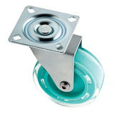 Liberty Hardware 3 in. Teal Swivel Plate Caster with 110 lb. Load Rating