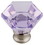 Liberty Hardware (2 Pack) 1-1/4" Acrylic Faceted Knob Lavender & Satin Nickel