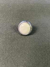 Liberty Hardware 1-1/4" Round Knob White Ceramic with Chrome