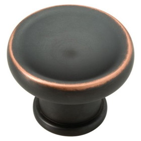 Liberty Hardware (10 Pack) 1-3/16" Mayfield Recessed Knob Venetian Bronze with Copper Highlights