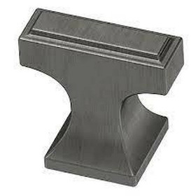 Liberty Hardware 1-3/16" Rectangular Platform Knob Heirloom Silver