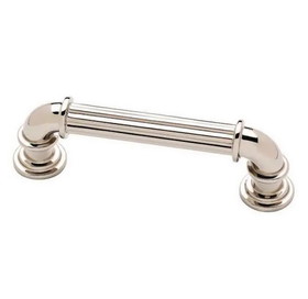 Liberty Hardware 3" Fluted Bar Pull Polished Nickel