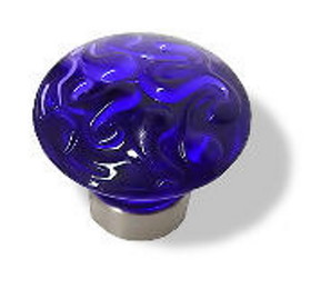 Liberty Hardware 1-1/2" Acrylic Scroll Knob Cobalt Blue