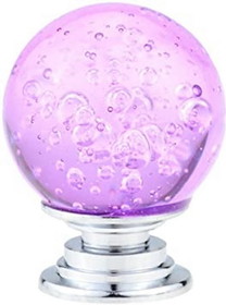 Liberty Hardware 1-1/4" Bubble Glass Knob Purple