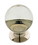 Liberty Hardware 1-1/4" Ball Knob Clear Glass with Polished Nickel Base