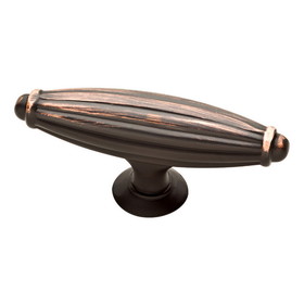 Liberty 2-1/2" Traditional Fluted Knob Bronze with Copper Highlights