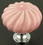 Liberty Hardware 1-3/4" Swirl Design Ceramic Knob Rose Pink with Chrome