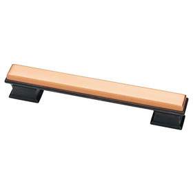 Liberty Hardware 5" Dual Tone Luxe Square Pull Venetian Bronze and Soft Copper