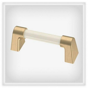 Liberty Hardware 3" Modern Ceramic Pull Champagne Bronze and Ivory