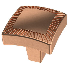 Liberty Hardware 1-1/8" Textured Arched Knob Brushed Copper