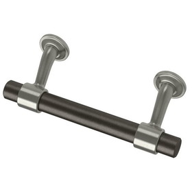 Liberty Hardware 3" Floating Dual Tone Pull Satin Nickel and Cocoa Bronze