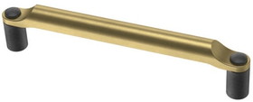 Liberty Hardware 5" Riveted Pull Brushed Brass with Soft Iron