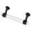 Liberty Hardware 3-3/4" Floating Frosted Glass Pull with Flat Black