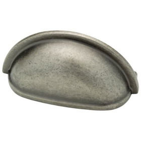 Liberty Hardware 3" Avante Plain Cup Pull Tumbled Pewter