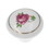 Liberty Hardware 1-5/16" Ceramic round Knob White with Pink Flower