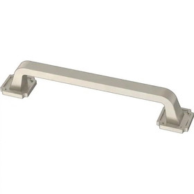 Liberty Hardware 5" Notched Backplate Pull Satin Nickel
