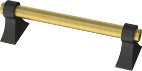 Brainerd 3-3/4" Casual Dual Finish Pull Black and Brushed Brass