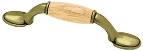 Liberty Hardware 3" Oak Center Pull Antique Brass