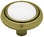 Liberty Hardware 1-3/16" Elegant Knob Antique Brass with White Ceramic