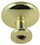 Liberty Hardware 1-3/16" Elegant Knob Polished Brass with Almond Ceramic Center