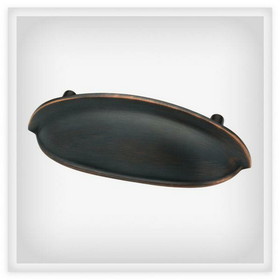 Liberty Hardware 3" Avante Cup Pull Bronze with Copper Highlights