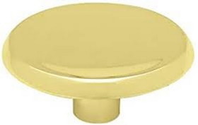 Brainerd 1-1/2" Concave Round Knob Polished Brass