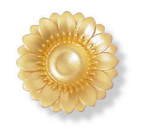 Liberty 1-3/8" Golden Daisy Flower Knob Pearl Gold