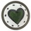 Liberty Hardware 1-3/8" Ceramic Heart Knob Lime Green with Satin Nickel