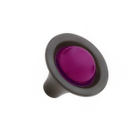 Liberty Hardware 1-1/4" Glass Knob Amethyst and Black