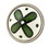 Liberty Hardware 1-3/8" Painted Flower Knob Green and Satin Nickel