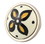 Liberty Hardware 1-3/8" Hand-Painted Pointed Flower Ceramic Knob Satin Nickel