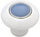 Liberty Hardware 1-1/2" Ceramic Knob White with Light Blue Insert