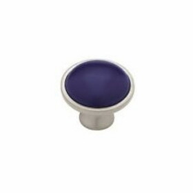 Liberty LQ-PBF454Y-B-25 (25-Pack) 1-3/8" Betsy Fields Knob Brushed Pewter with Blue Ceramic Insert