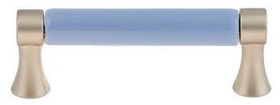 Liberty LQ-PBF455-SYB-12 (12-Pack) 3" Light Blue Ceramic Center Pull Brushed Pewter