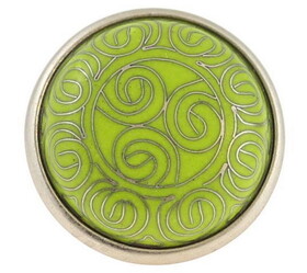 Liberty LQ-PBF560-LIM-25 (25-Pack) 1-5/8" Cloisonne Tribal Pattern Knob Lime with Brushed Satin Pewter