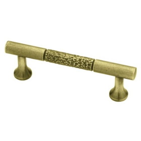 Liberty Hardware 3" Rough & Smooth Pull Tumbled Antique Brass