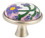 Liberty Hardware 1-5/8" Cloisonne Wisteria Knob with Brushed Satin Pewter