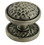 Liberty Hardware 1-7/16" Hammered Knob with Backplate Brushed Satin Pewter
