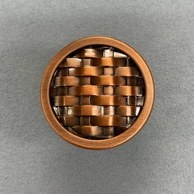 Liberty Hardware 1-1/4" Basket Weave Knob Antique Copper