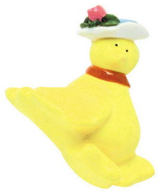 Liberty Hardware 1-1/2" Yellow Hen in Flower Hat Knob
