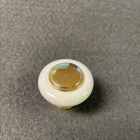 Liberty (25-Pack) 1-3/8" Round Button Ceramic Knob Polished Brass
